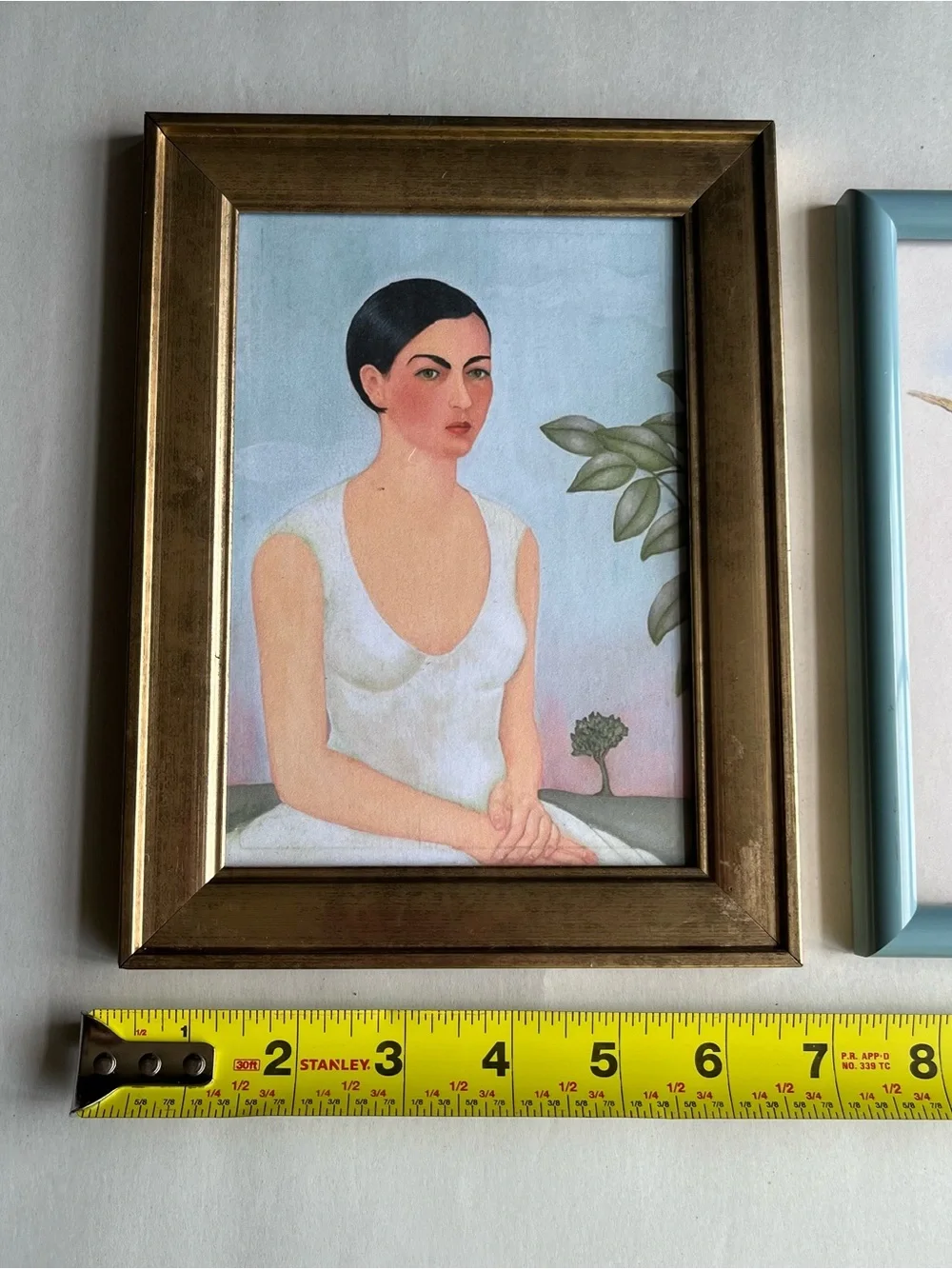 Vintage Picture Photo Frames w/ Fine Art Prints-Set of 3